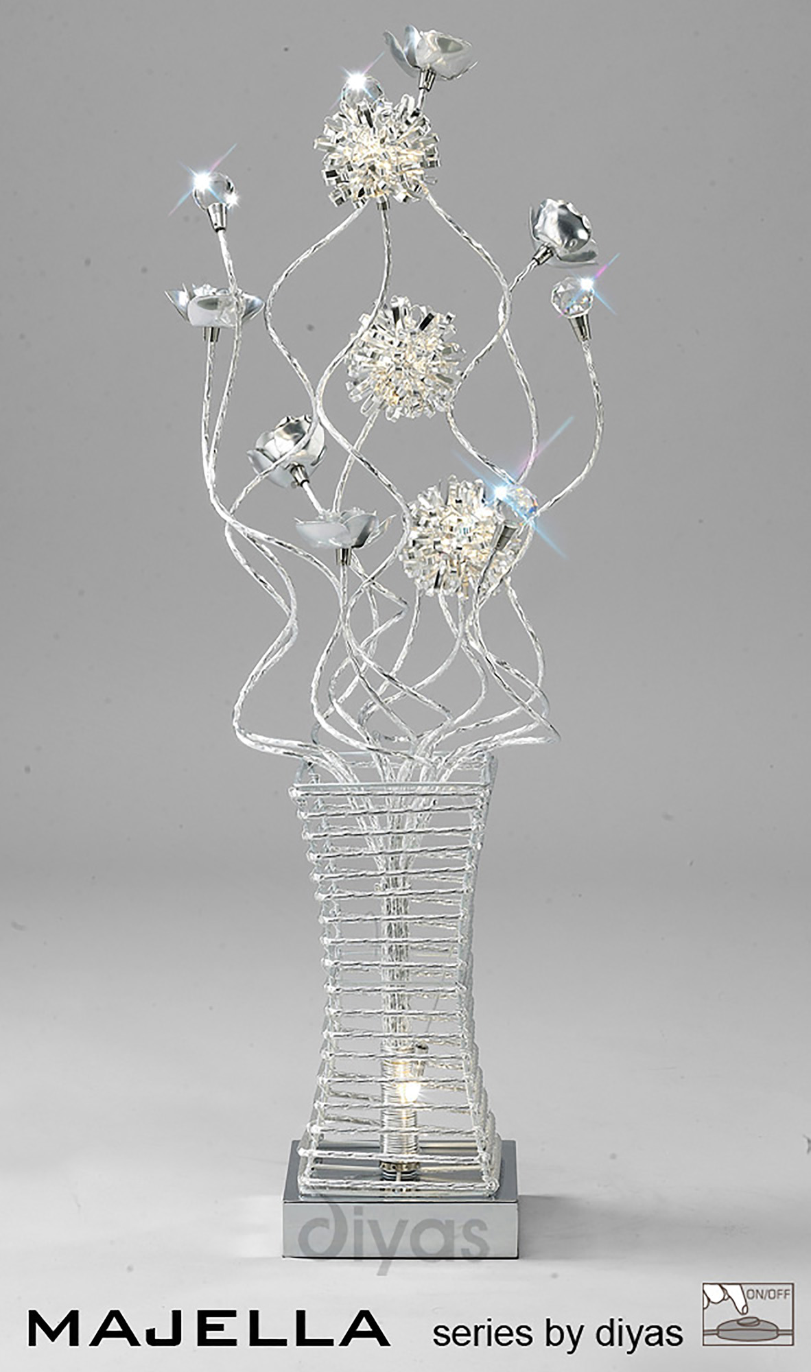 Majella Aluminium Crystal Floor Lamps Diyas Home Modern Crystal Floor Lamps Majella Aluminium Crystal Floor Lamps Diyas Home Modern Crystal Floor Lamps